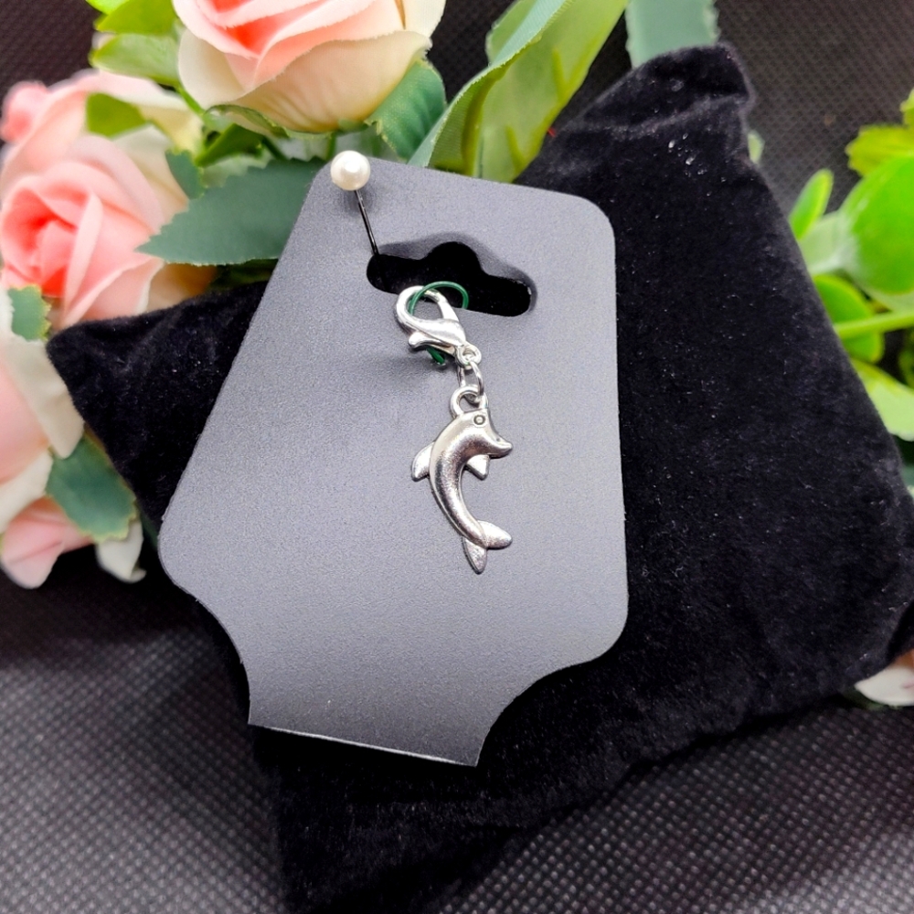 Dolphin Charm for Bracelet, purse, bag, zipper pull